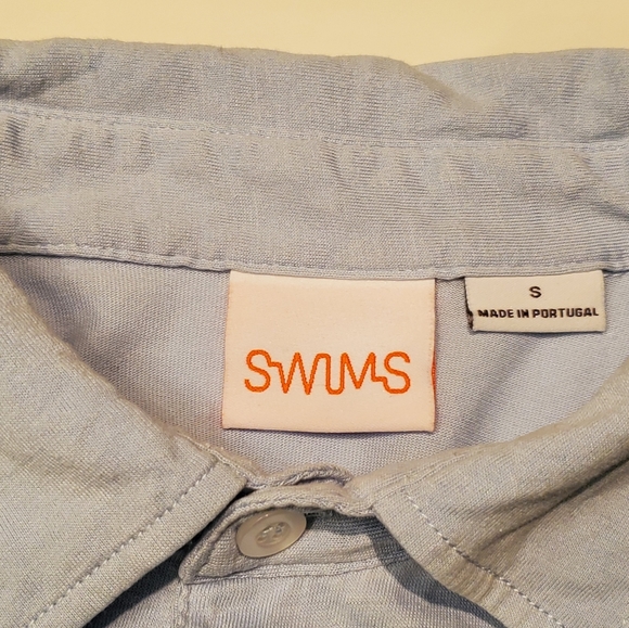 Swims Breeze Hoddevik Cotton-Tencel Polo (Blue) - Picture 7 of 10